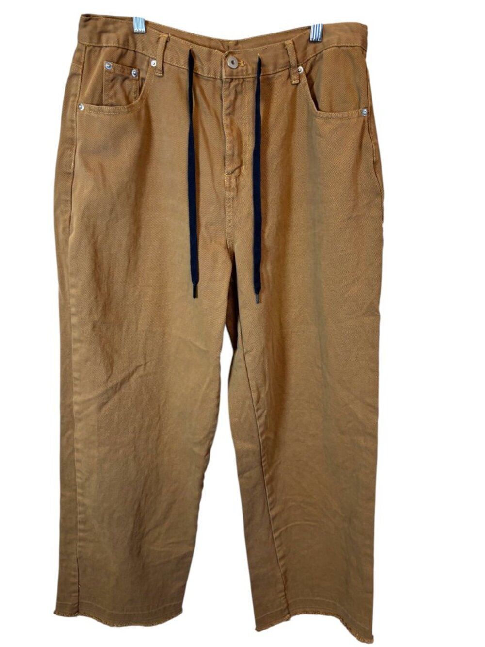 Line & Dot Camel Wide Leg Utility Pants Size Large